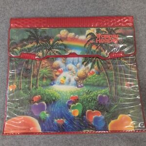 Vintage 1992 Mead Trapper Keeper‎ Notebook Folder Tropical Waterfall Heart Print